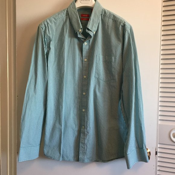 IZOD green/white check  shirt sz XL - Picture 2 of 6